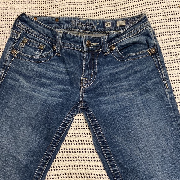 Miss Me Jeans - Size 27 x 26” - Tag says boot - these were hemmed Preloved - Picture 2 of 10